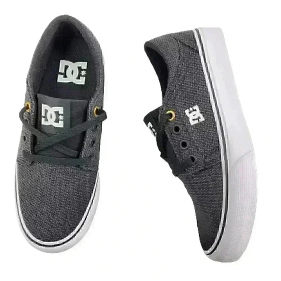 DC Trase TX SE Skate Shoe Youth Size1 Gray/Whit - Picture 9 of 12
